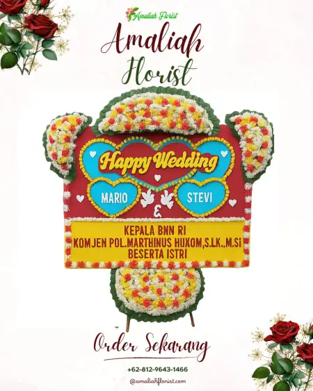 Papan Bunga Pernikahan Fena Leisela
